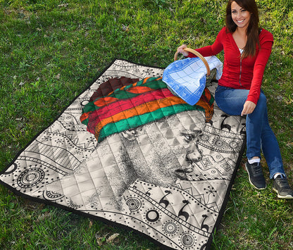 Ethnic African Girl Print Quilt