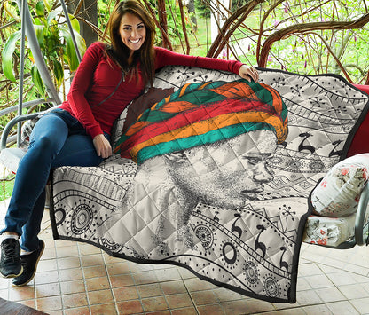 Ethnic African Girl Print Quilt