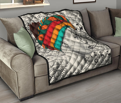 Ethnic African Girl Print Quilt