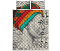 Ethnic African Girl Print Quilt Bed Set