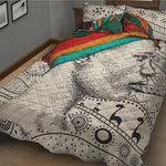 Ethnic African Girl Print Quilt Bed Set