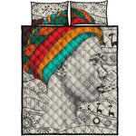Ethnic African Girl Print Quilt Bed Set