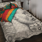 Ethnic African Girl Print Quilt Bed Set