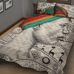 Ethnic African Girl Print Quilt Bed Set