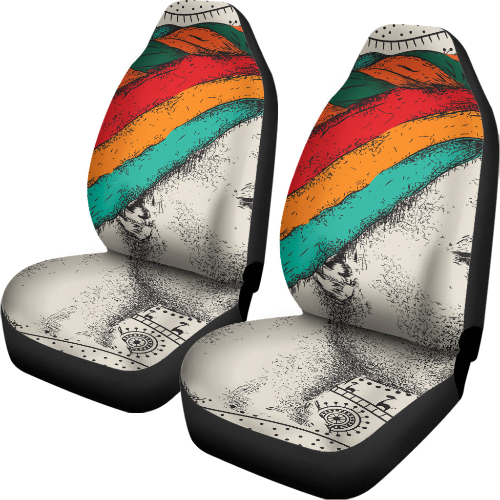 Ethnic African Girl Print Universal Fit Car Seat Covers