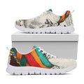 Ethnic African Girl Print White Running Shoes