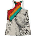 Ethnic African Girl Print Women's Racerback Tank Top