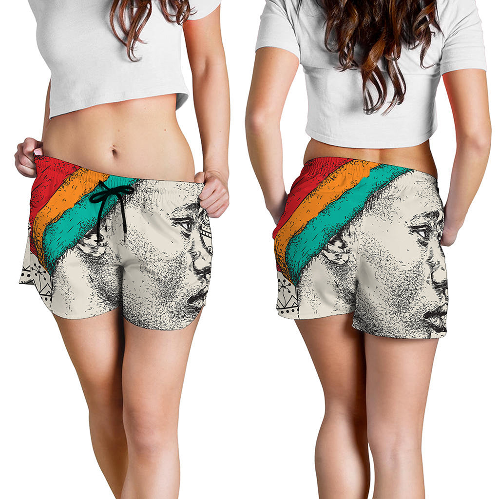 Ethnic African Girl Print Women's Shorts