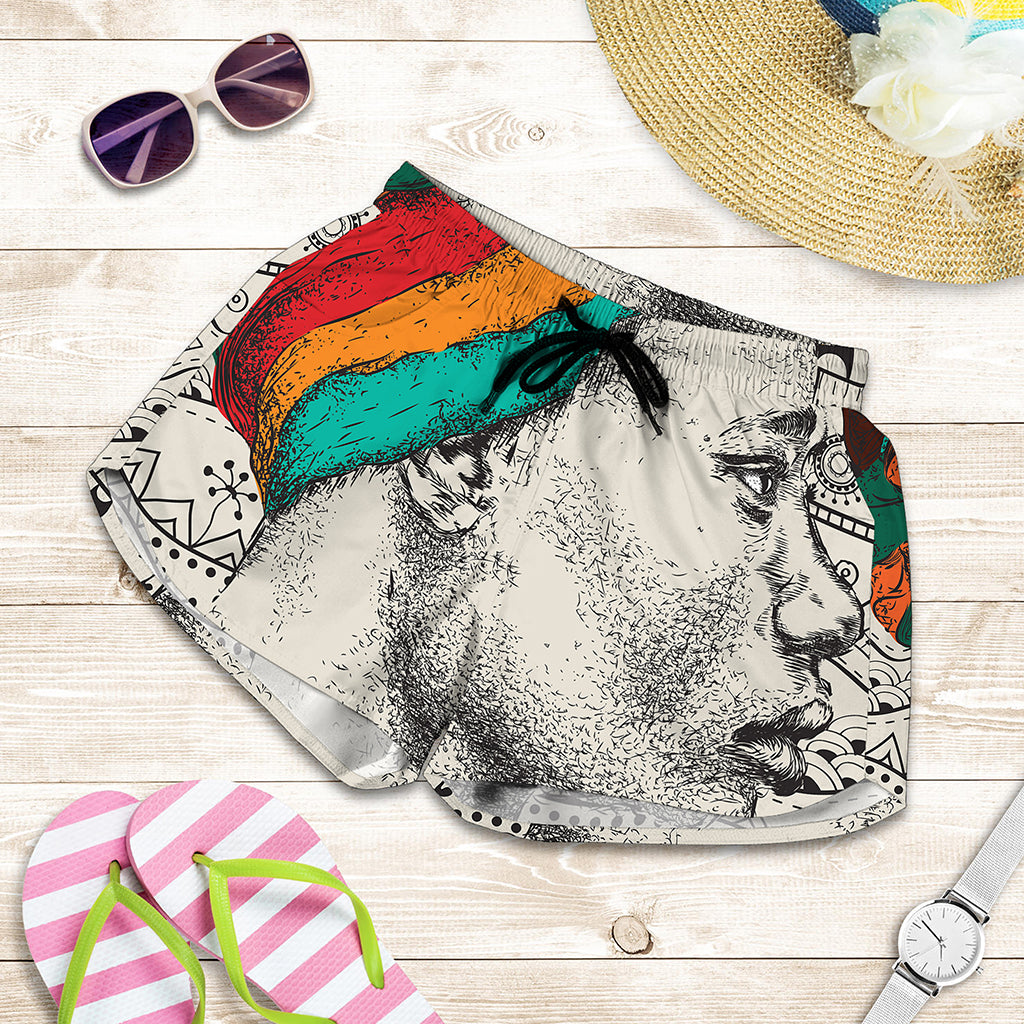 Ethnic African Girl Print Women's Shorts