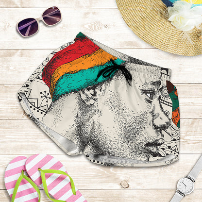 Ethnic African Girl Print Women's Shorts