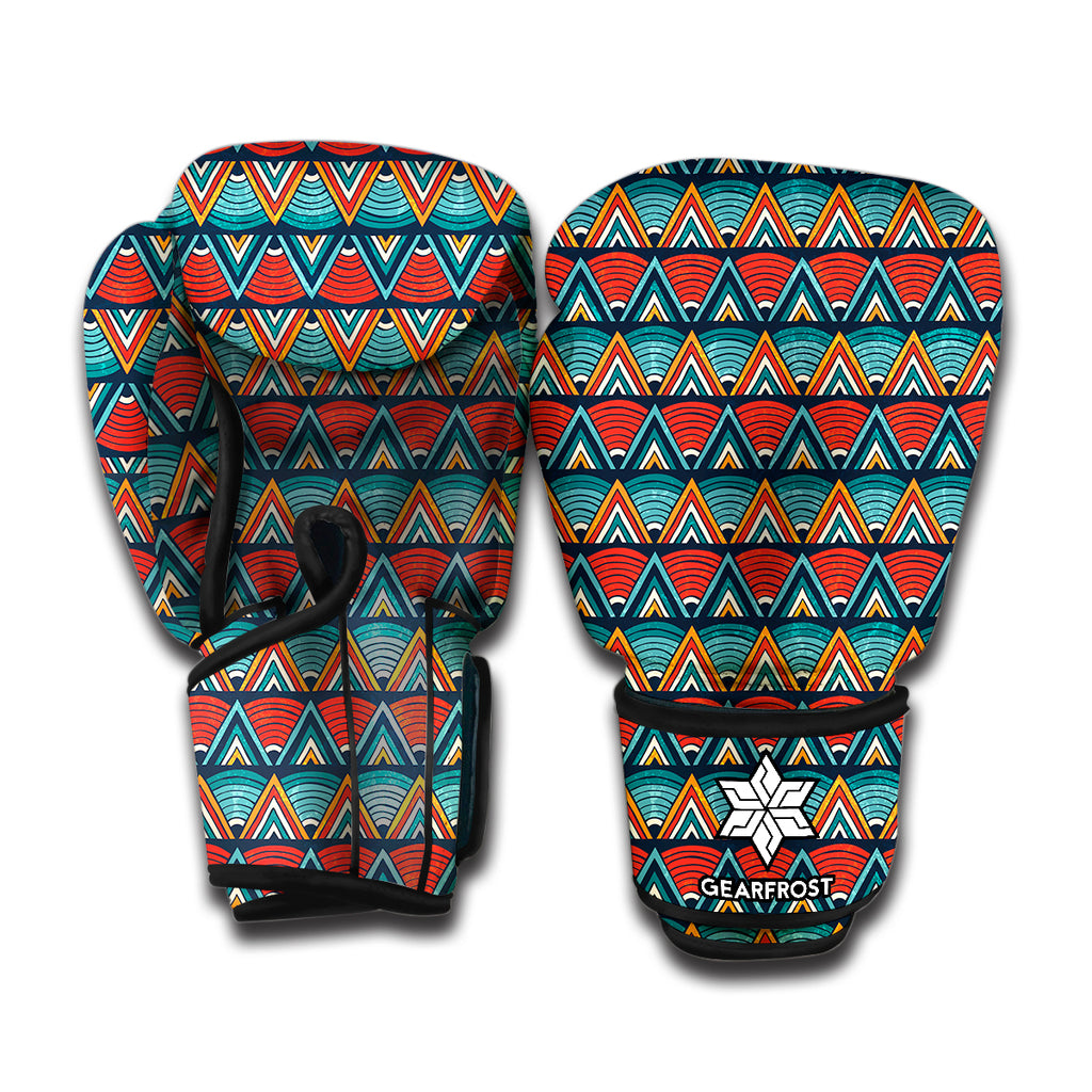 Ethnic African Inspired Pattern Print Boxing Gloves