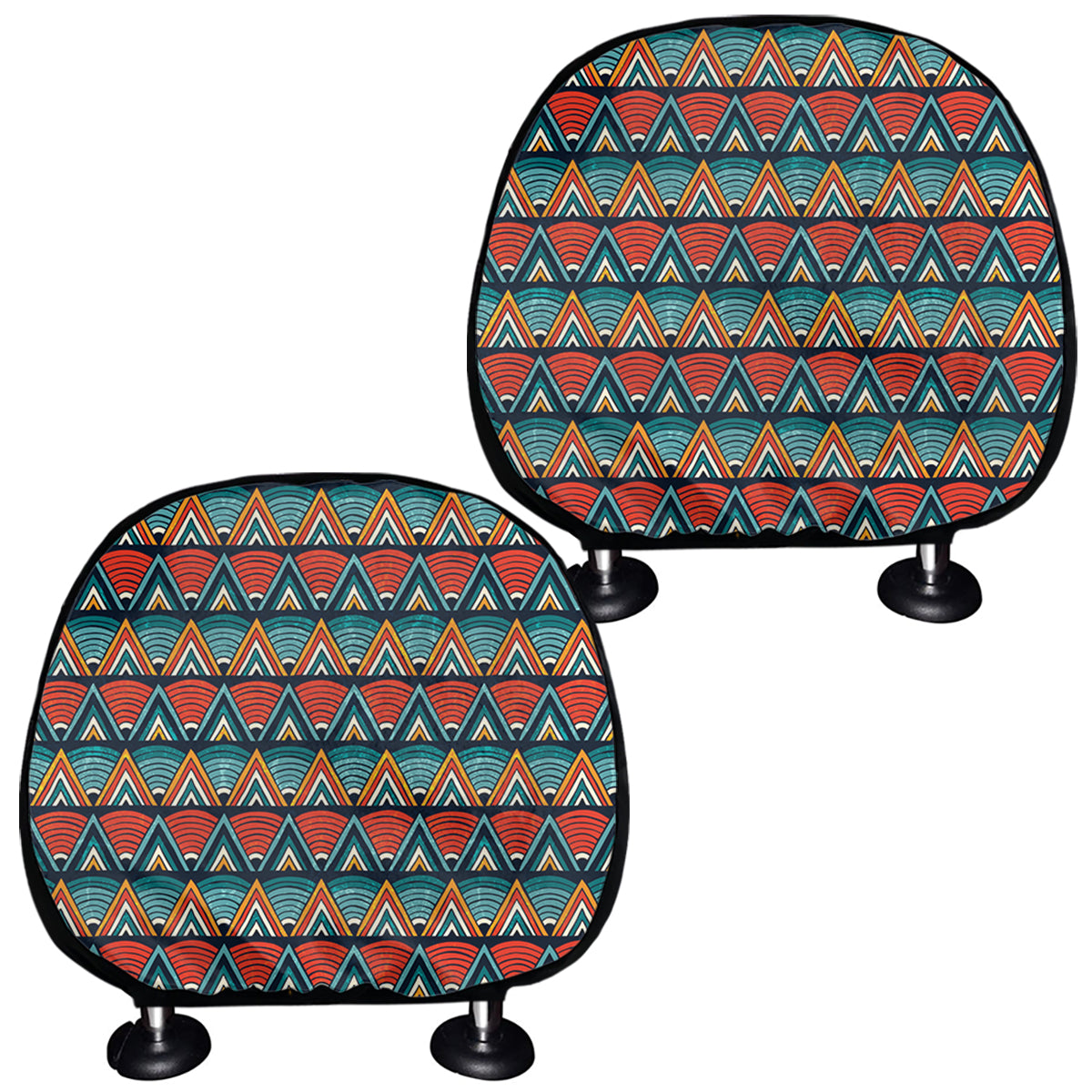Ethnic African Inspired Pattern Print Car Headrest Covers