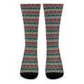 Ethnic African Inspired Pattern Print Crew Socks