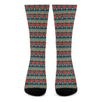 Ethnic African Inspired Pattern Print Crew Socks