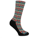 Ethnic African Inspired Pattern Print Crew Socks
