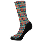 Ethnic African Inspired Pattern Print Crew Socks