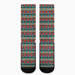 Ethnic African Inspired Pattern Print Crew Socks