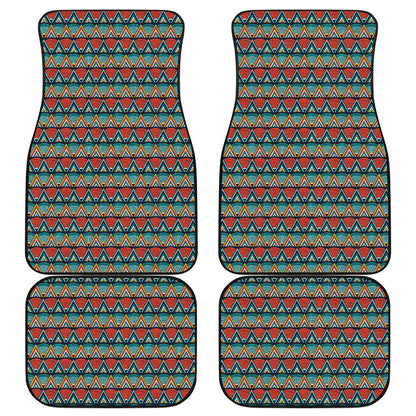 Ethnic African Inspired Pattern Print Front and Back Car Floor Mats