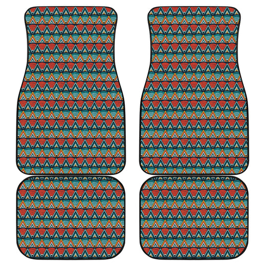 Ethnic African Inspired Pattern Print Front and Back Car Floor Mats