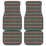 Ethnic African Inspired Pattern Print Front and Back Car Floor Mats