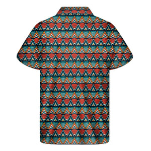 Ethnic African Inspired Pattern Print Men's Short Sleeve Shirt