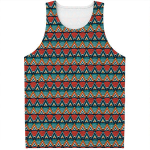 Ethnic African Inspired Pattern Print Men's Tank Top