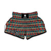 Ethnic African Inspired Pattern Print Muay Thai Boxing Shorts