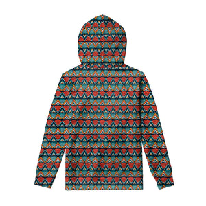 Ethnic African Inspired Pattern Print Pullover Hoodie