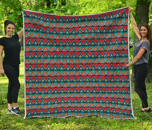 Ethnic African Inspired Pattern Print Quilt