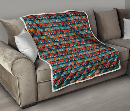 Ethnic African Inspired Pattern Print Quilt