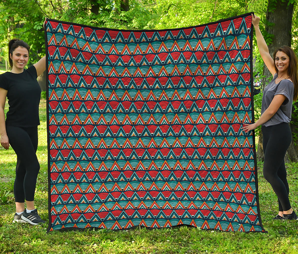 Ethnic African Inspired Pattern Print Quilt