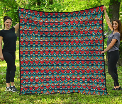 Ethnic African Inspired Pattern Print Quilt