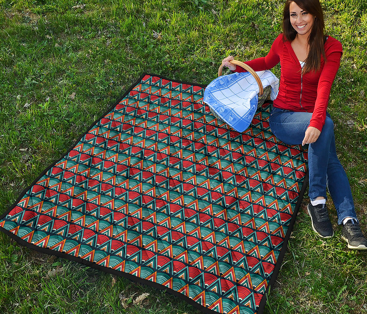 Ethnic African Inspired Pattern Print Quilt