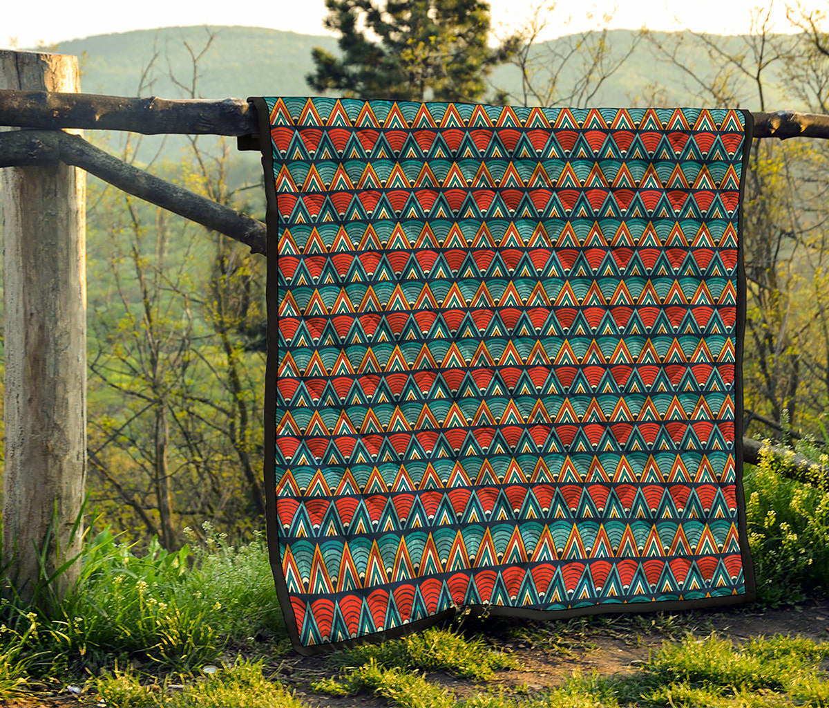 Ethnic African Inspired Pattern Print Quilt