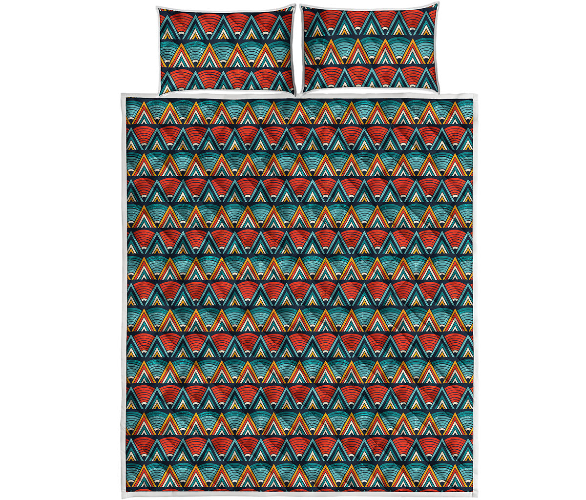Ethnic African Inspired Pattern Print Quilt Bed Set