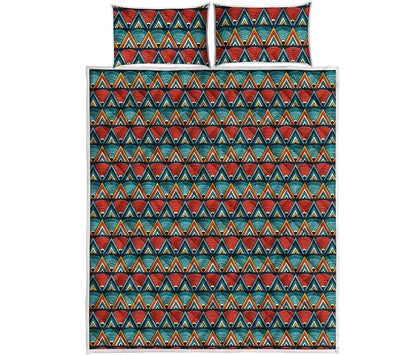 Ethnic African Inspired Pattern Print Quilt Bed Set