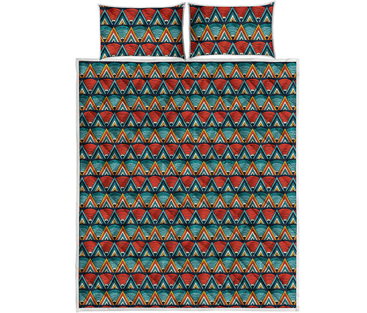 Ethnic African Inspired Pattern Print Quilt Bed Set