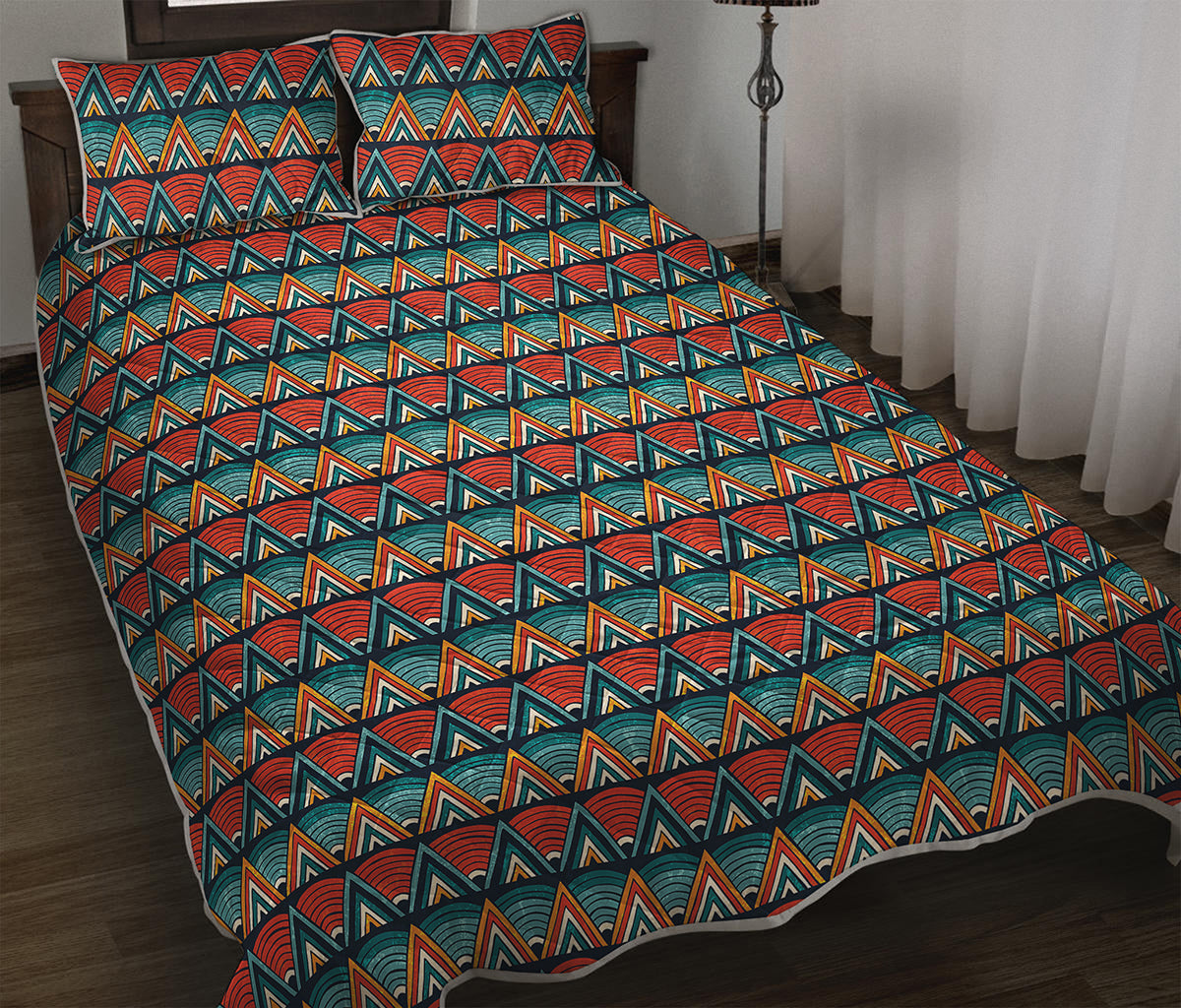 Ethnic African Inspired Pattern Print Quilt Bed Set
