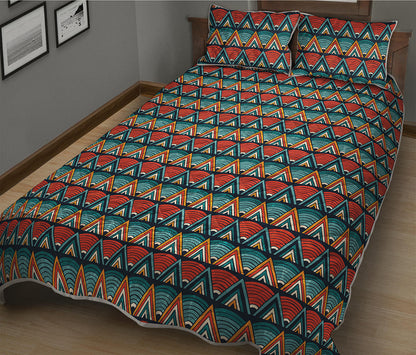 Ethnic African Inspired Pattern Print Quilt Bed Set