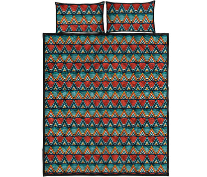 Ethnic African Inspired Pattern Print Quilt Bed Set