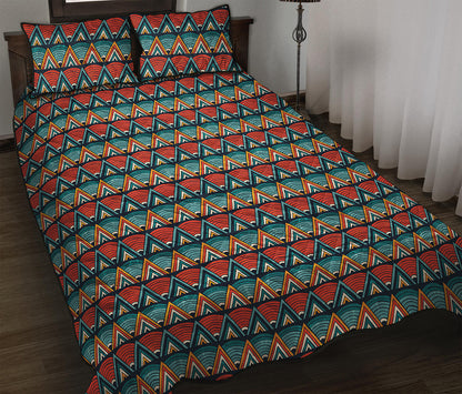 Ethnic African Inspired Pattern Print Quilt Bed Set