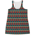 Ethnic African Inspired Pattern Print Women's Racerback Tank Top