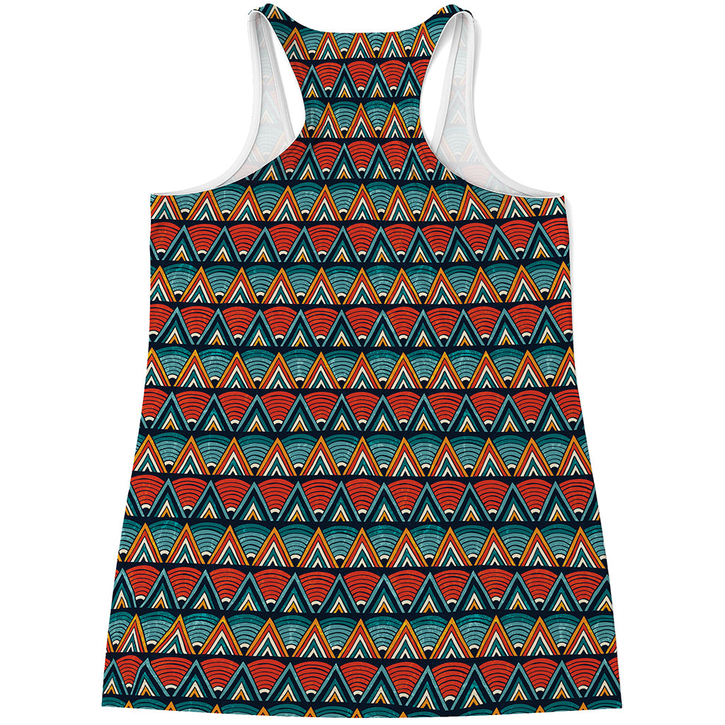 Ethnic African Inspired Pattern Print Women's Racerback Tank Top