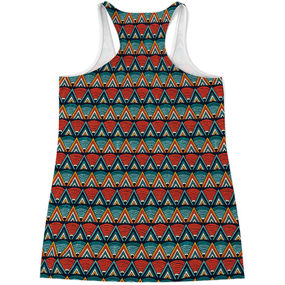 Ethnic African Inspired Pattern Print Women's Racerback Tank Top