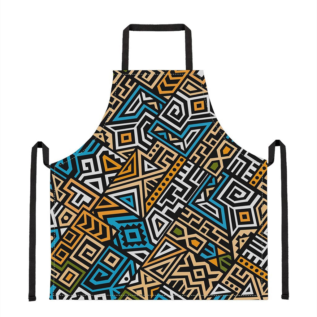 Ethnic Aztec Geometric Pattern Print Apron