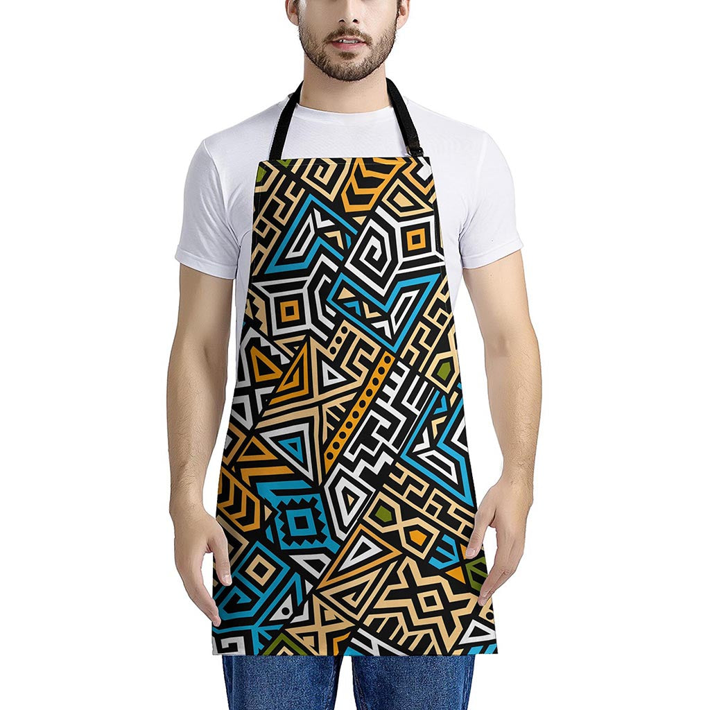 Ethnic Aztec Geometric Pattern Print Apron