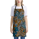 Ethnic Aztec Geometric Pattern Print Apron