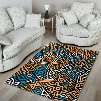 Ethnic Aztec Geometric Pattern Print Area Rug GearFrost