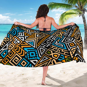 Ethnic Aztec Geometric Pattern Print Beach Sarong Wrap
