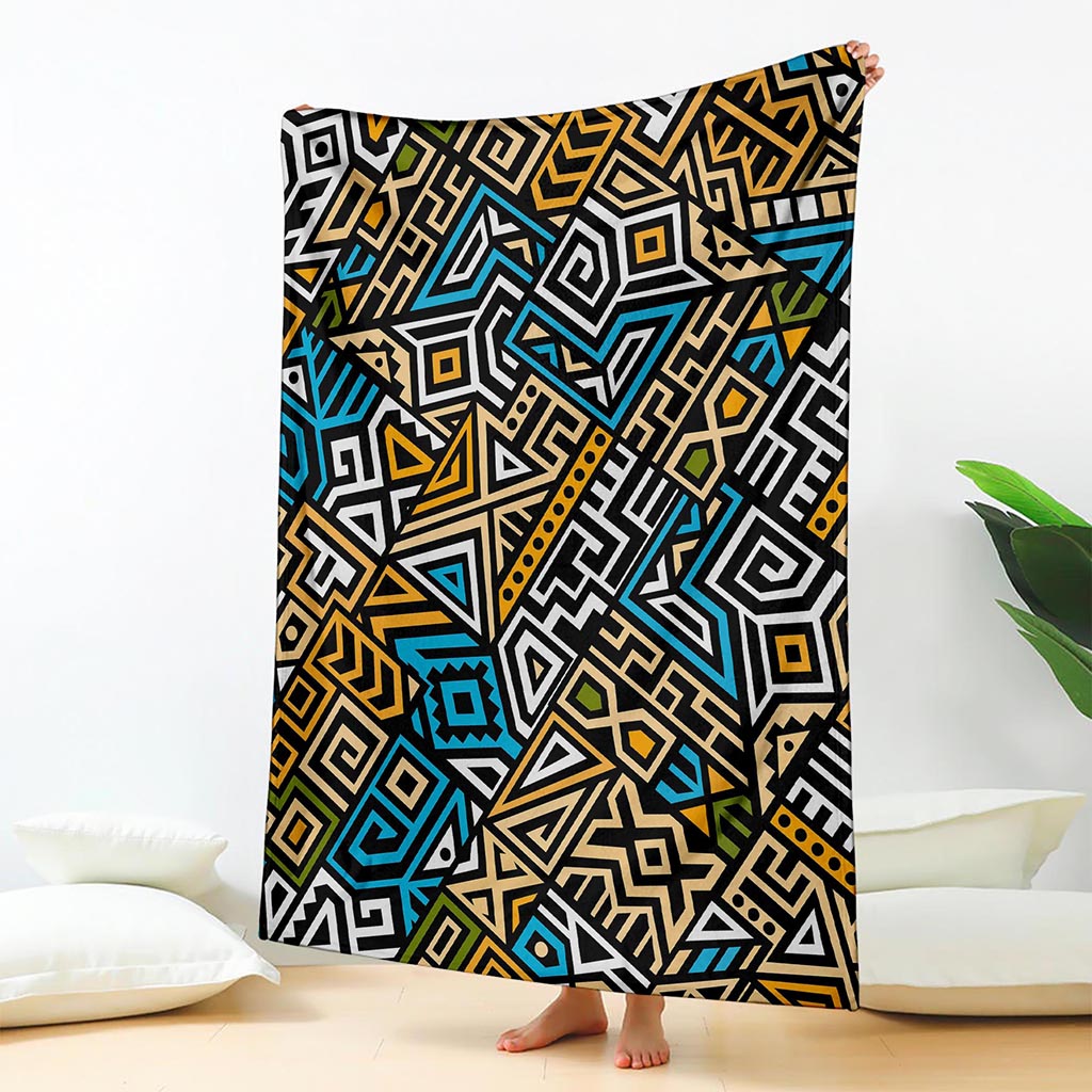 Ethnic Aztec Geometric Pattern Print Blanket